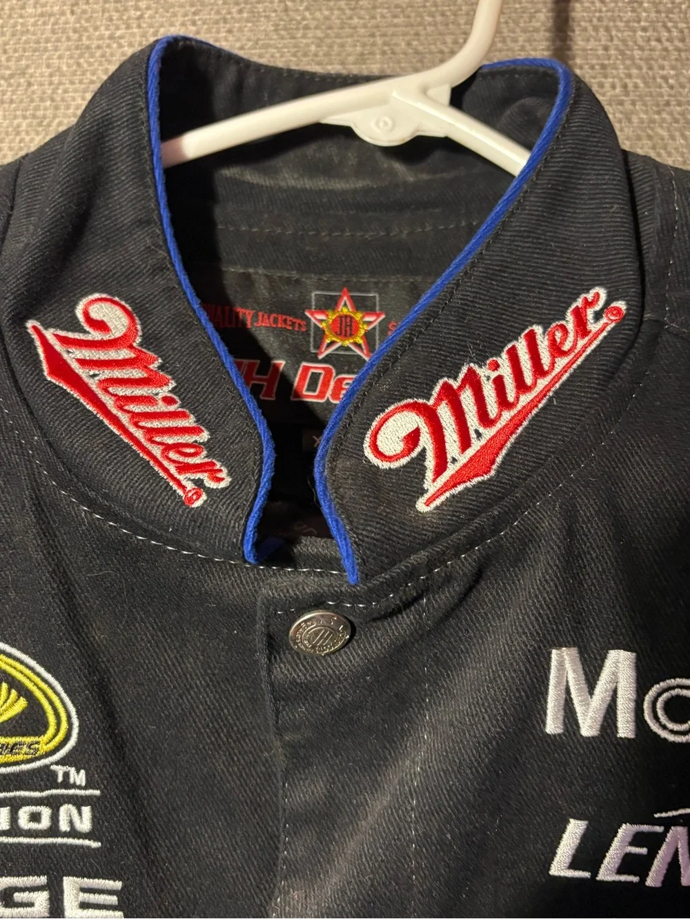 Vintage JH Design NASCAR Miller Lite Kurt Busch Racing Jacket #2